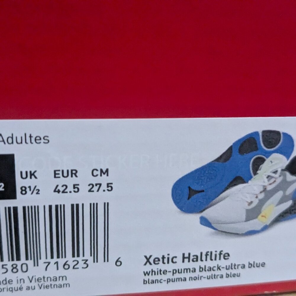 Puma Xetic Halflife Running Mens White-Blue Men's Size 9.5 - Picture 5 of 7